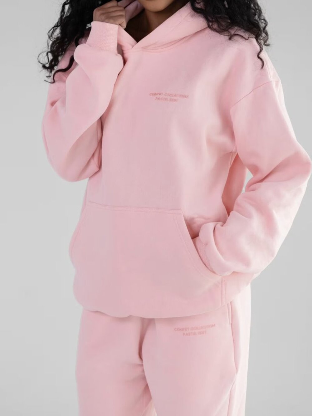 SOLD---Comfrt Pastel Sweatpants in Bubblegum Pink Oversized Unisex Size XS NWT - Picture 8 of 10